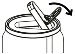 Zeichnung des Isolierdosen-Deckels mit Trinkhalm, BPA-frei, doppelwandig, fehrmanns.kitchen