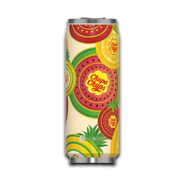 Isolierdose 500 ml in Chupa Chups Fruits Optik mit Trinkhalm