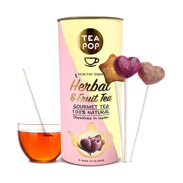 Tea-Pop Sticks Herbal & Fruit – 3 kristallisierte Mischungen aus Kräutern & Frucht im Set