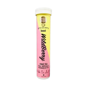 Tea Pop Wildberry – fruchtiger Tee aus natürlichen Zutaten, schnell löslich in heißem Wasser.