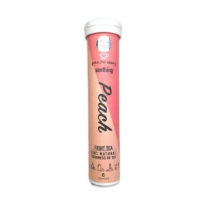 Tea Pop Peach in Tube – 8 Stück kristallisierter grüner Tee mit Pfirsich.