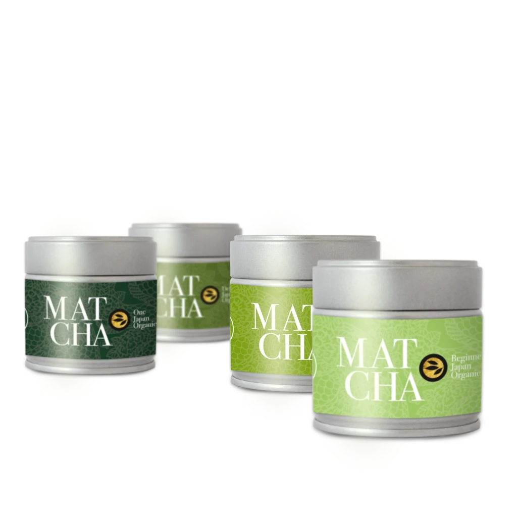 Matcha-Set ‚Macht keinen Sinn‘ – vier Bio-Matcha-Sorten aus Japan in Dosen